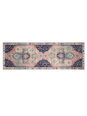 new Wild Sage Fiona Zuri Nomad 2' 6" x 7' 6" Bohemian Runner in Pink Blue Mauve